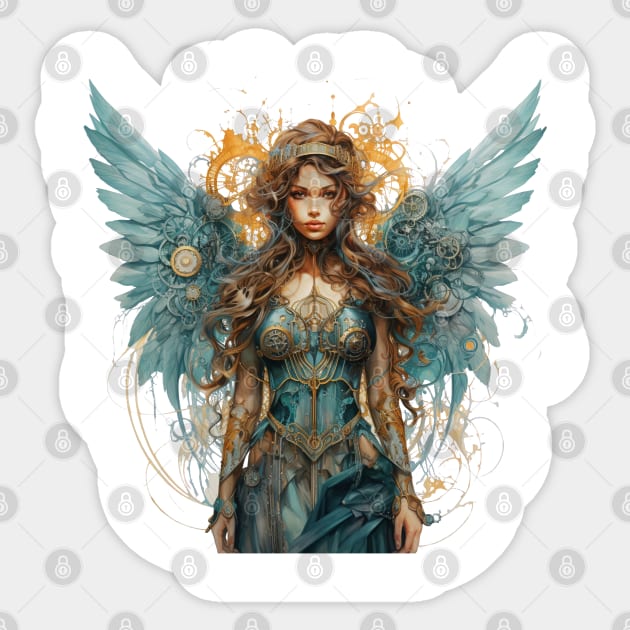 Steampunk Angel #4 Sticker by Chromatic Fusion Studio